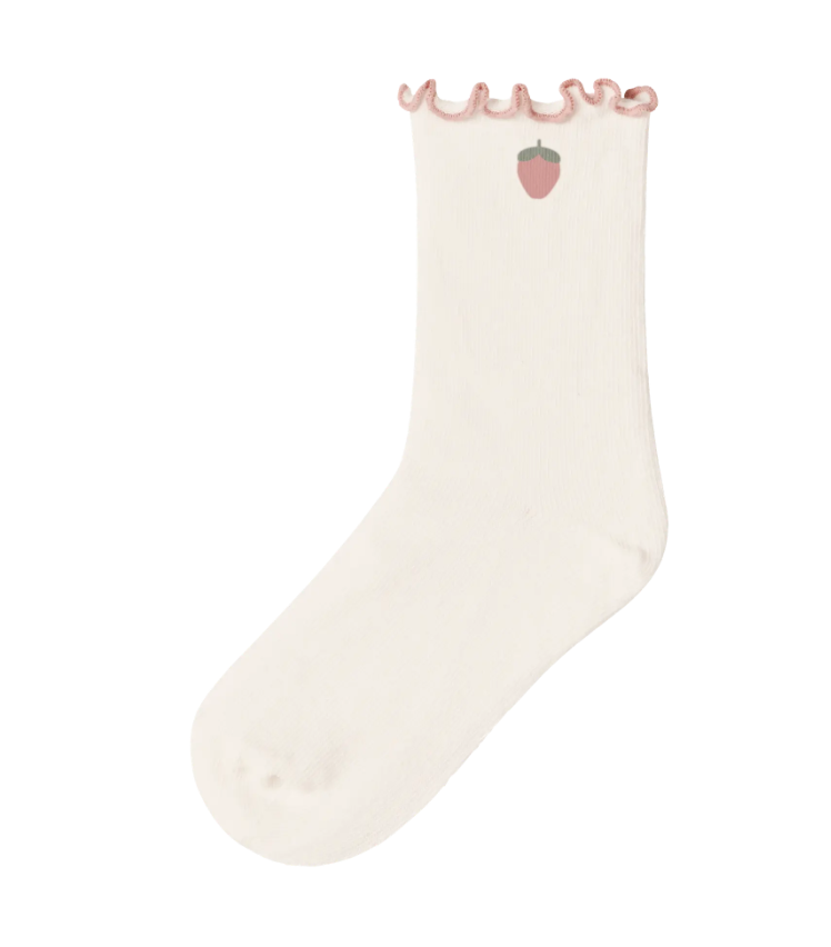 Lil Atelier Fiducia Socks - Coconut Milk Strawberry -