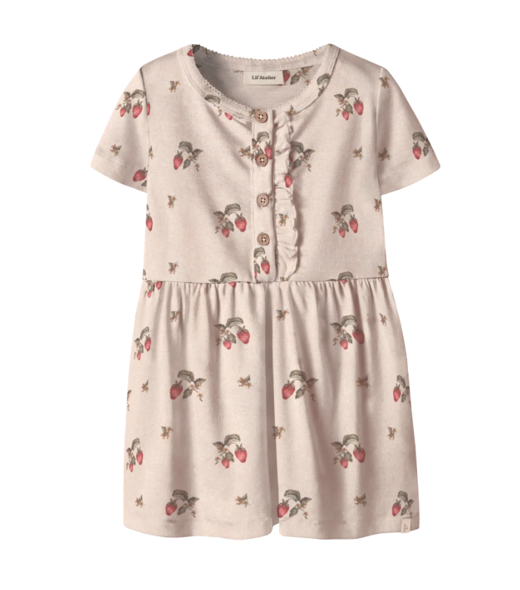 Lil Atelier Gayo Smi Ss Dress - Morganite Strawberry -   Cm
