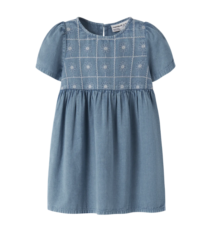 Name It Herta Ss Dress - Faded Denim -   Cm