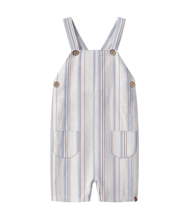 Lil Atelier Jeran - Loose Short Overall - Coconut Milk -   Cm