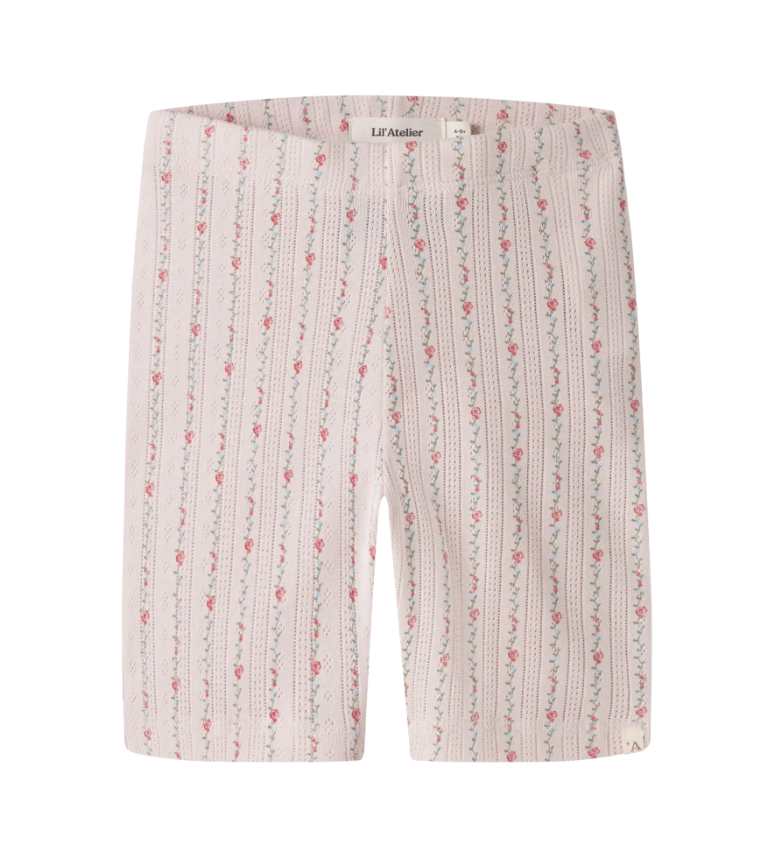 Lil Atelier Rachello - Duna Slim Biker Shorts - Morganite Flower -   Cm