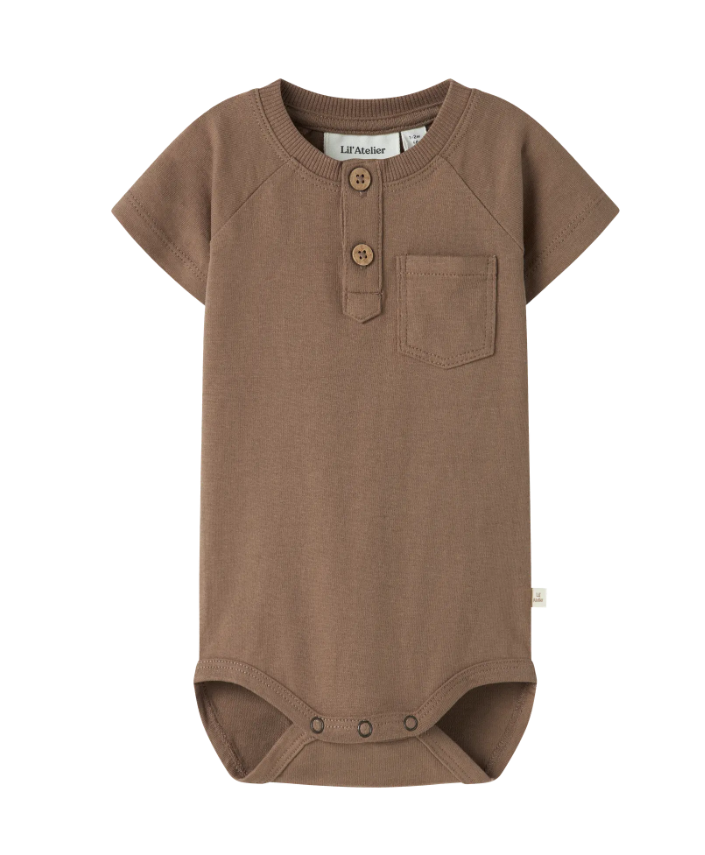 Lil Atelier Dolan - Ss Body - Coca Mocha -   Cm