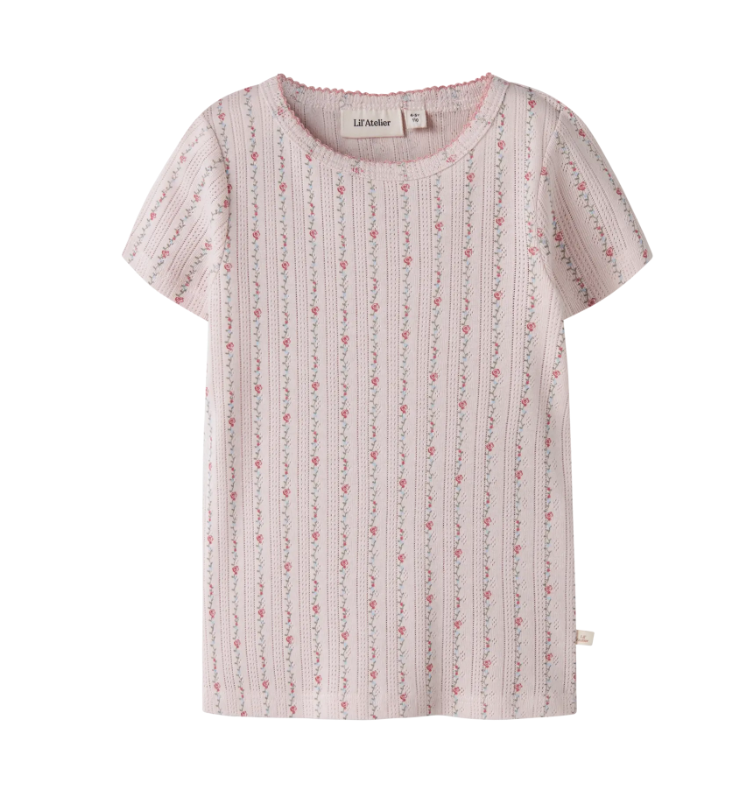 Lil Atelier Rachello - Dap Ss Slim Top - Morganite Flower -   Cm