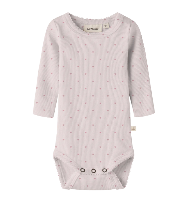 Lil Atelier Gago - Ls Slim Body Noos - Hushed Violet Heart -   Cm