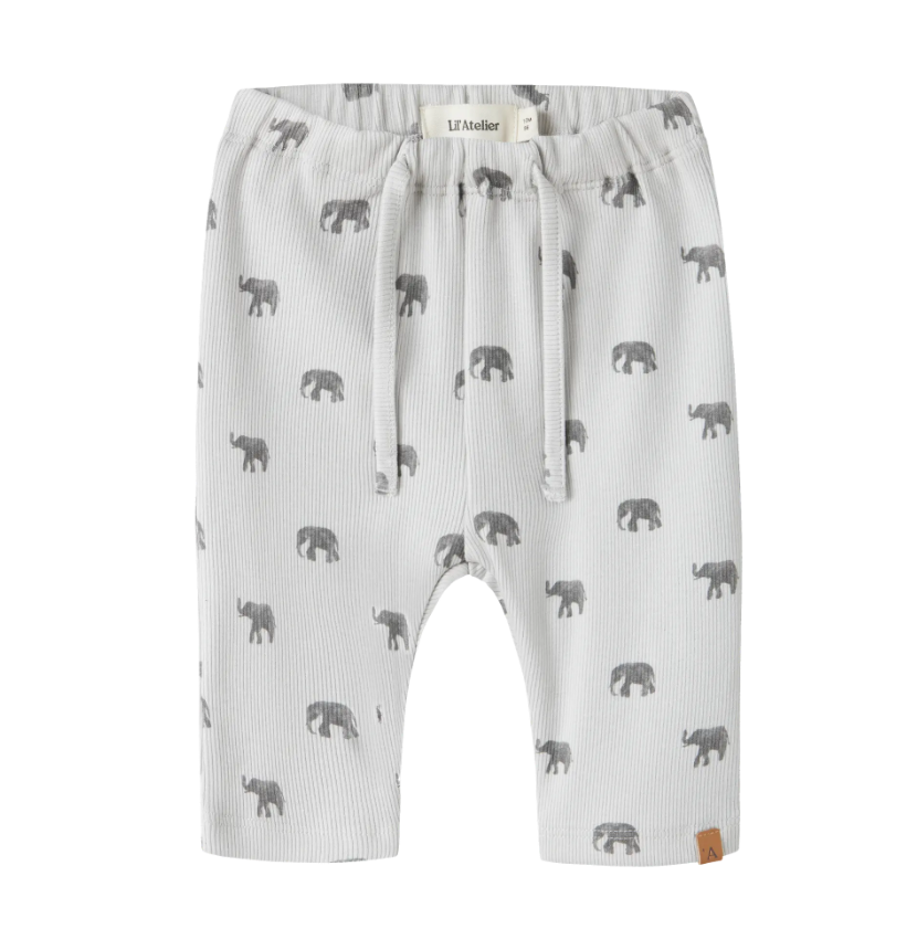 Lil Atelier Lavo - Emi Loose Pants - Glacier Gray Elephant -   Cm