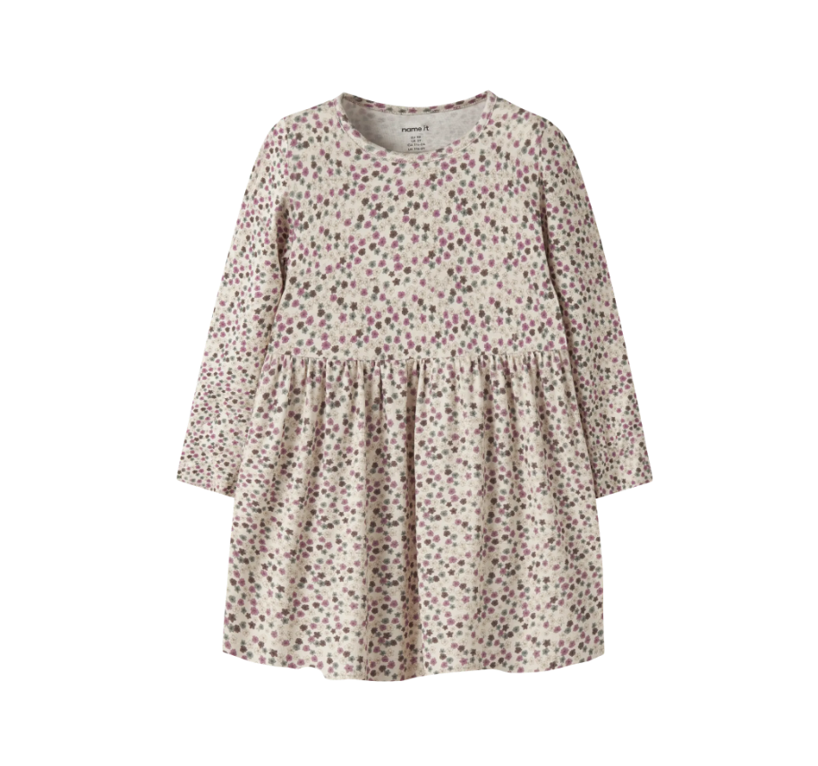 Name It Lianna - Ls Dress - Antique White - Cm