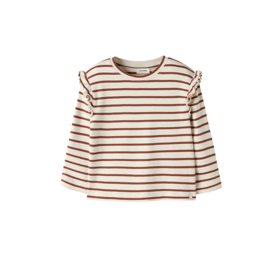 Lil Atelier Limia - Mia Ls Loose Top - Turtledove Maple Syrup - Cm