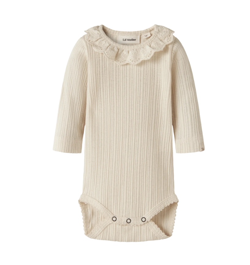 Lil Atelier Luva - Ls Slim Body - Turtledove -   Cm