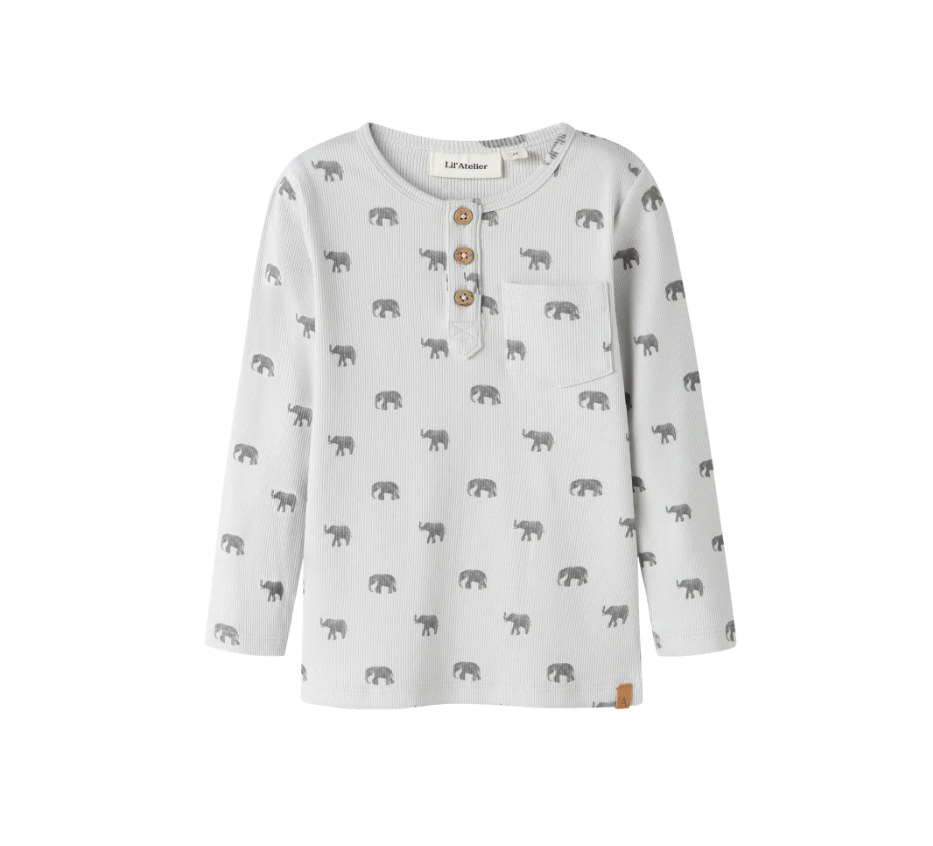 Lil Atelier Lavo - Eno Top - Glacier Gray Elephant - Cm