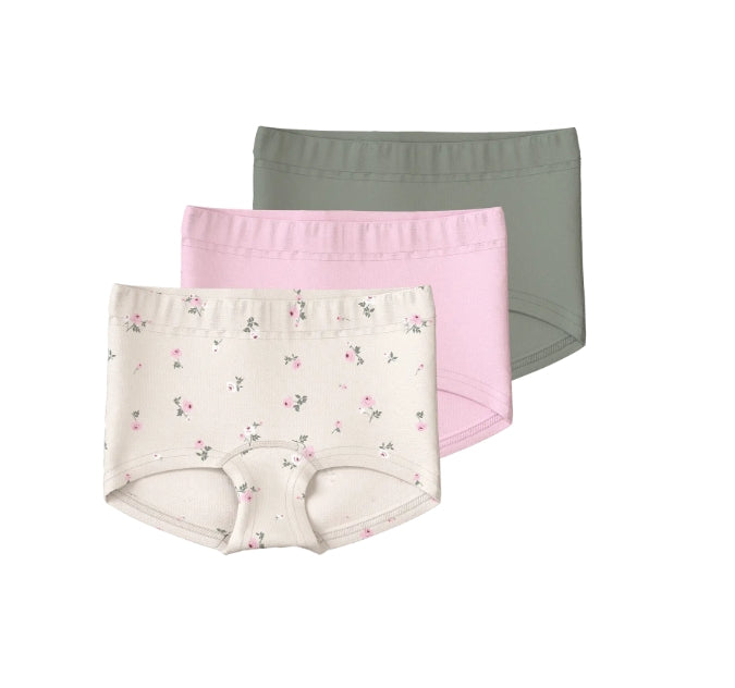 Name It Tights 3-pak med Blomsterprint – Jet Stream