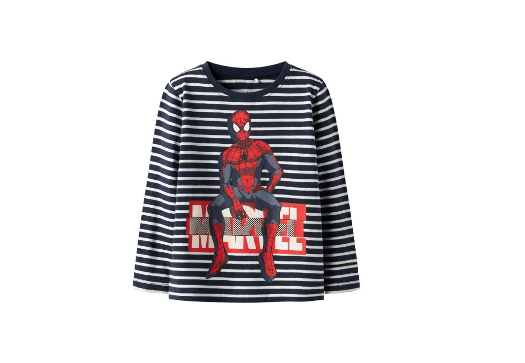 Name It Odys Spiderman Ls Top - Navy Blazer -   Cm