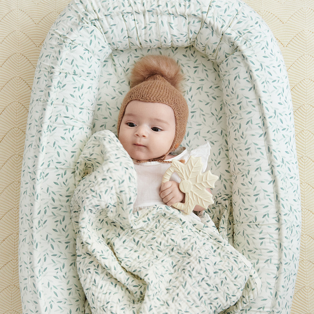 Babynest Cam Cam Copenhagen – Grønne Blade Tilbud!