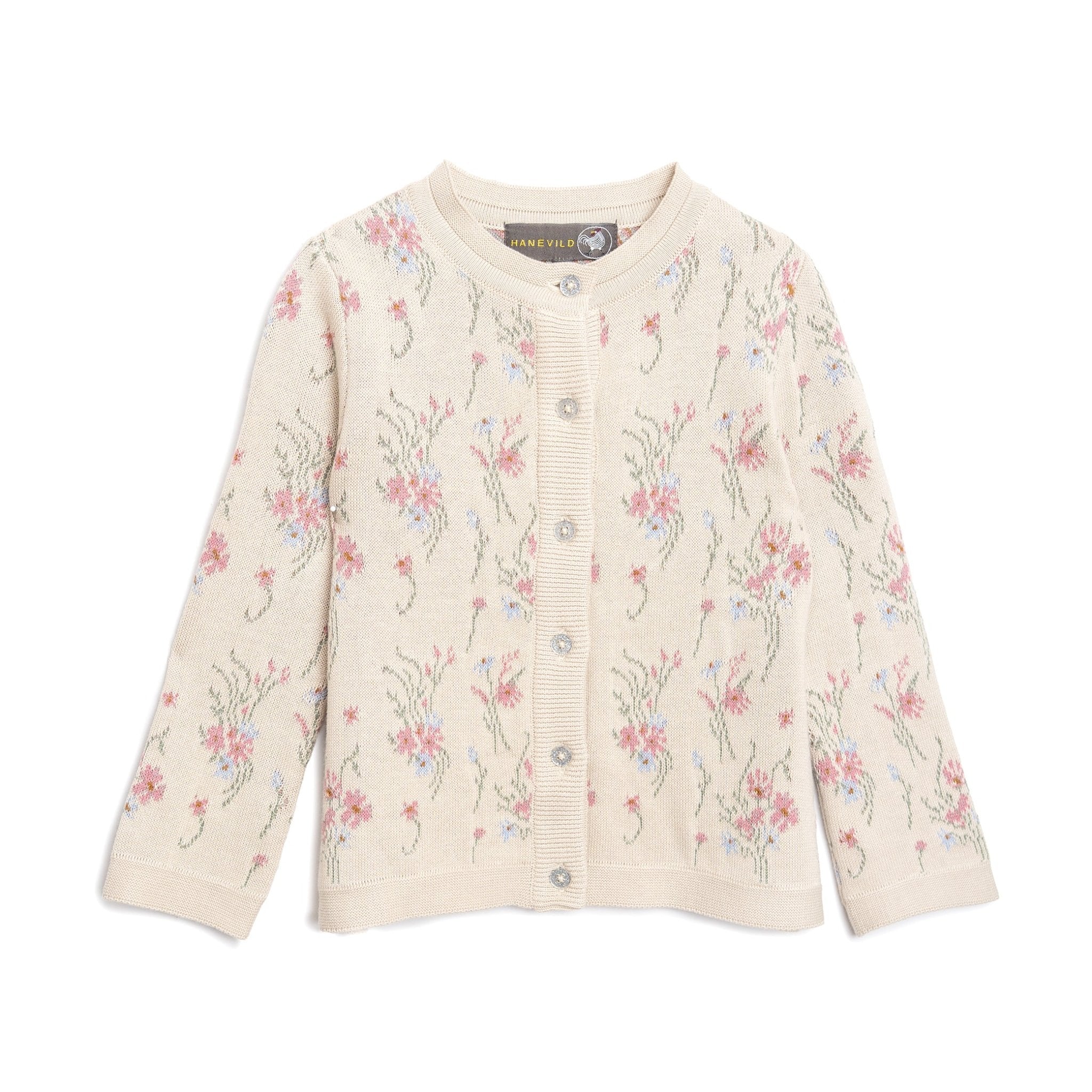 Blomster Cardigan - Pige - Summer Sand -      -
