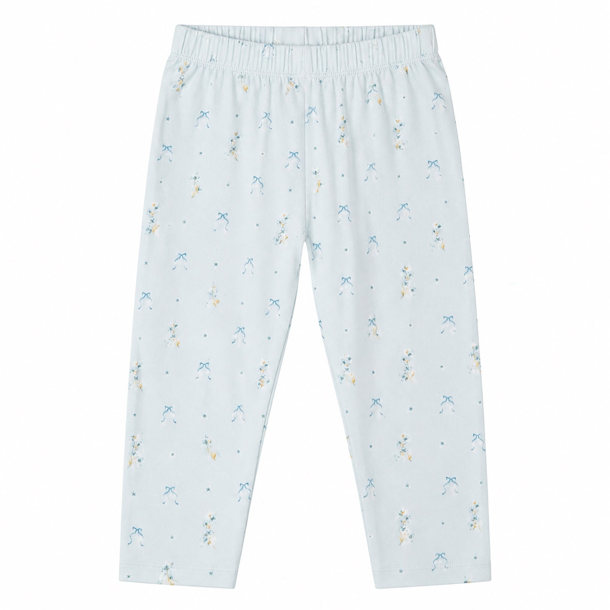 Blue Flower Bukser - Baby Blue -