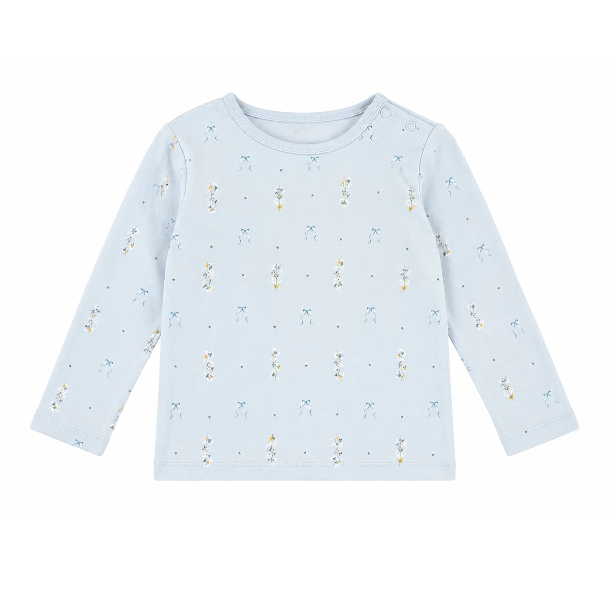 Blue Flower T Shirt - Baby Blue -