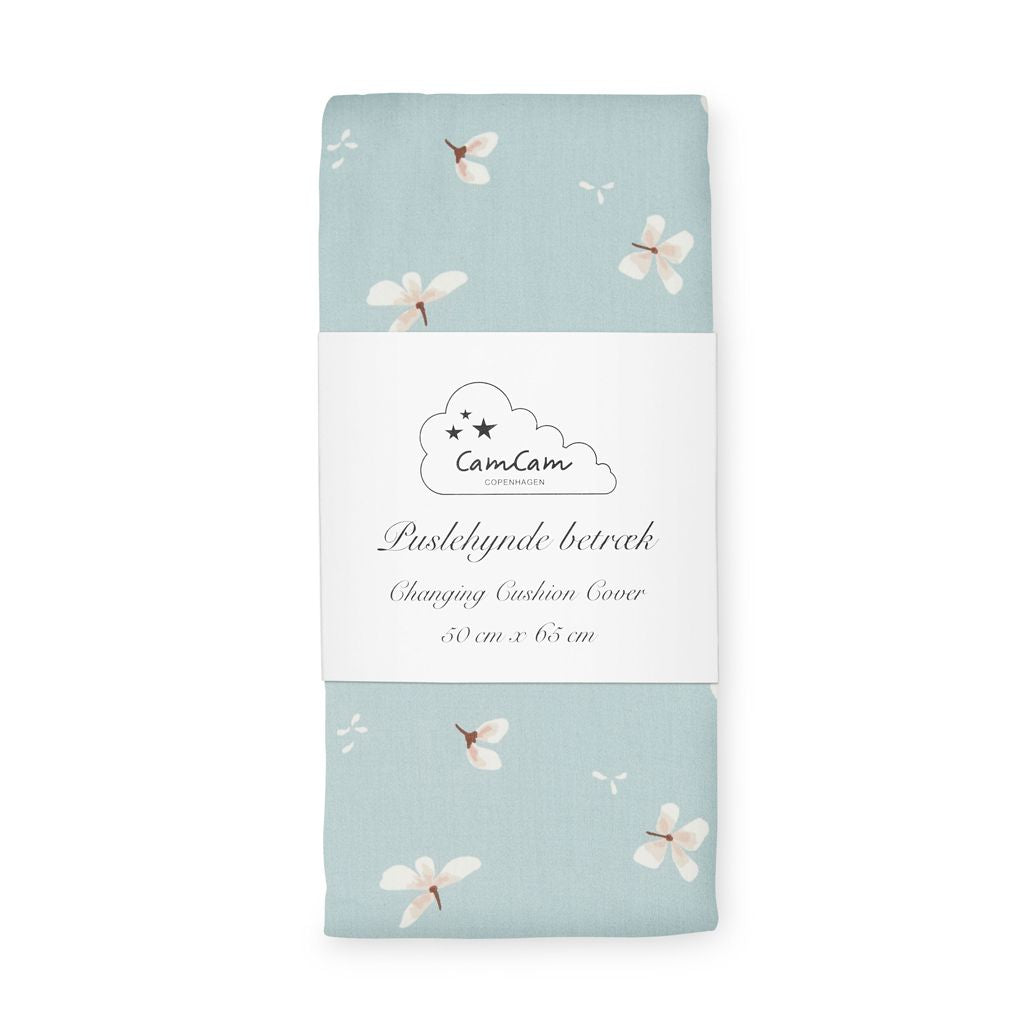 Elegant Puslehyndebetræk i Windflower Blue – Stilfuldt Design