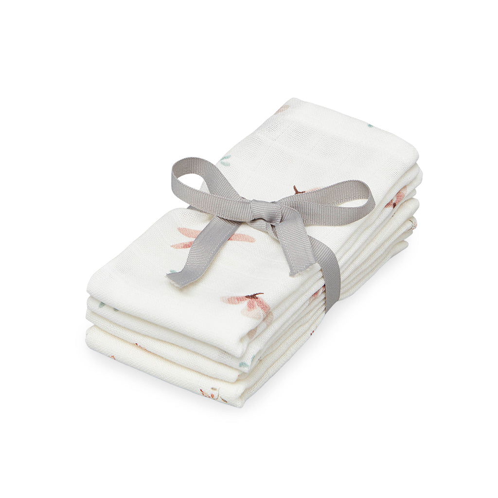 Cam Cam Copenhagen Vaskeklude - Poppies Windflower Creme 4 stk