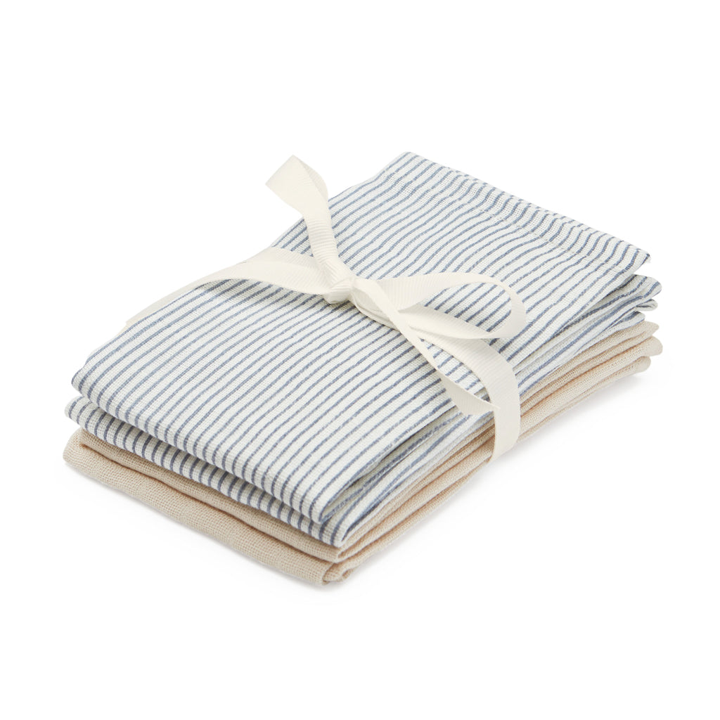 Cam Cam Copenhagen Vaskeklude – Classic Stripes Blå Mix
