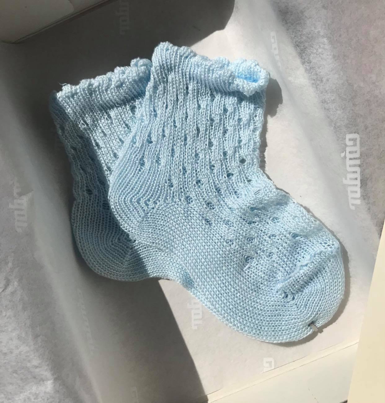 Condor Babysokker med Hulmønster i Lyseblå – Fantastisk Tilbud!