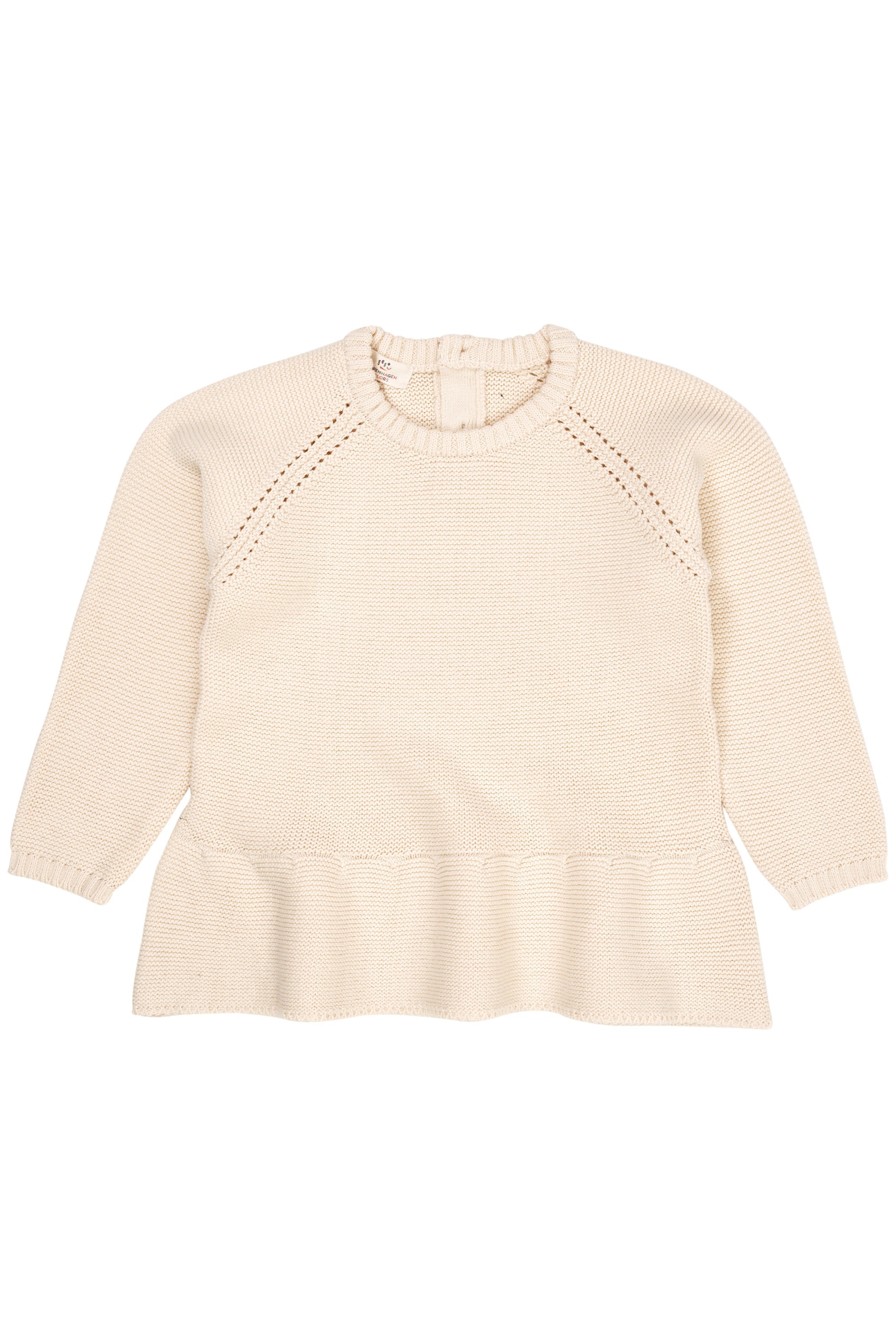 Copenhagen Colors Flæse Strikbluse - Cream Tilbud!