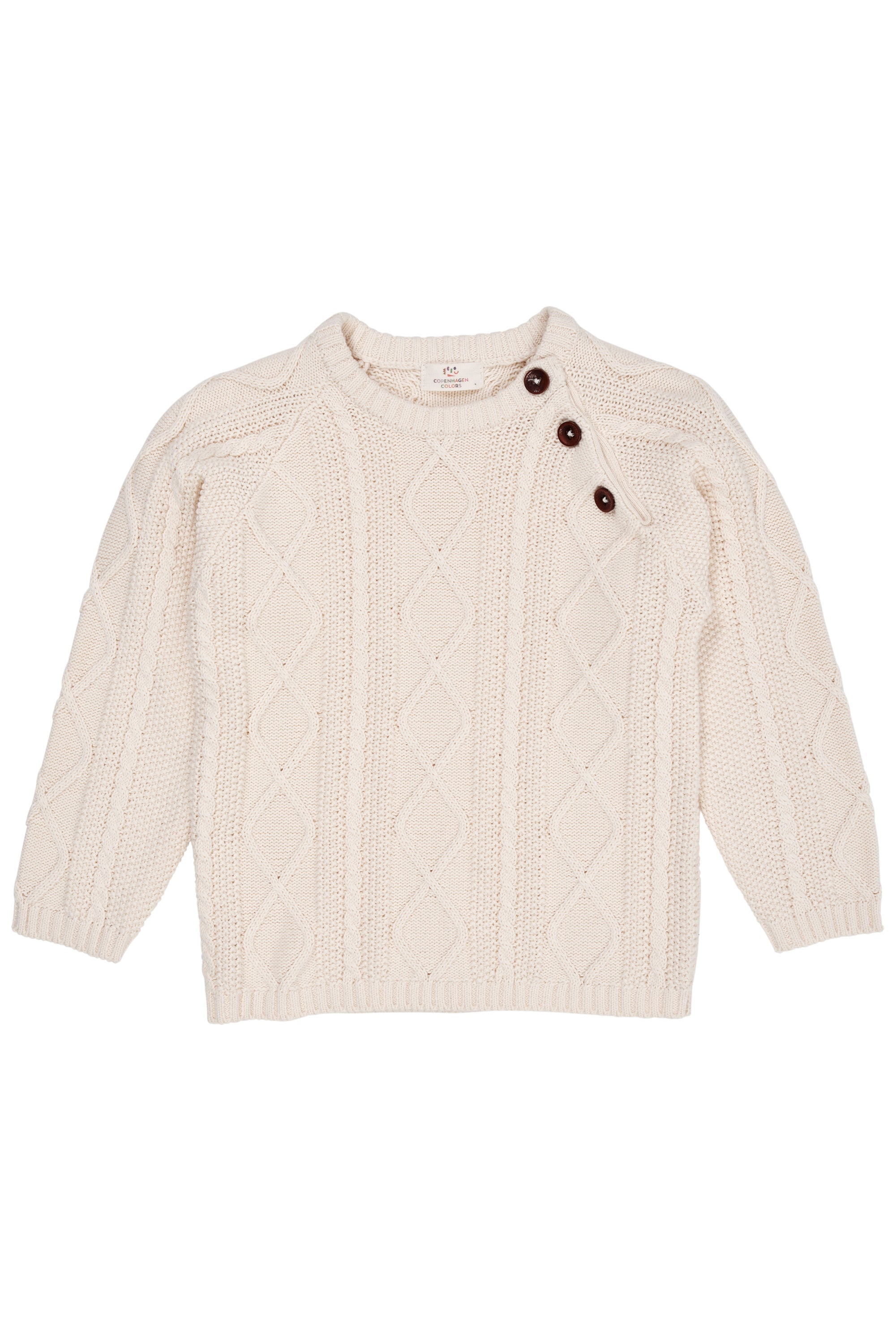 Copenhagen Colors Strik Bluse - Cream - Fantastisk Tilbud!