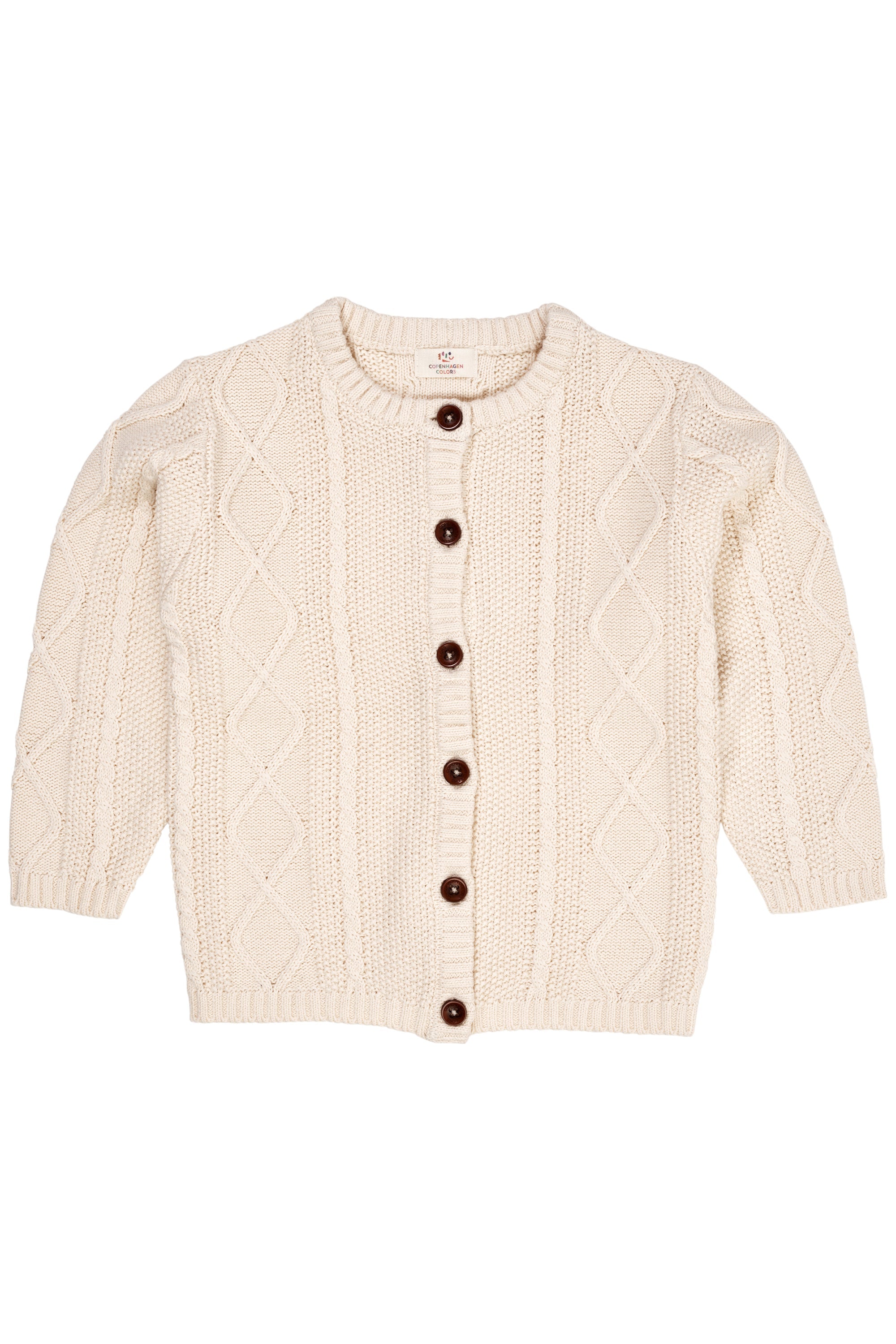 Copenhagen Colors Strik Cardigan – Creme – Fantastisk Tilbud!