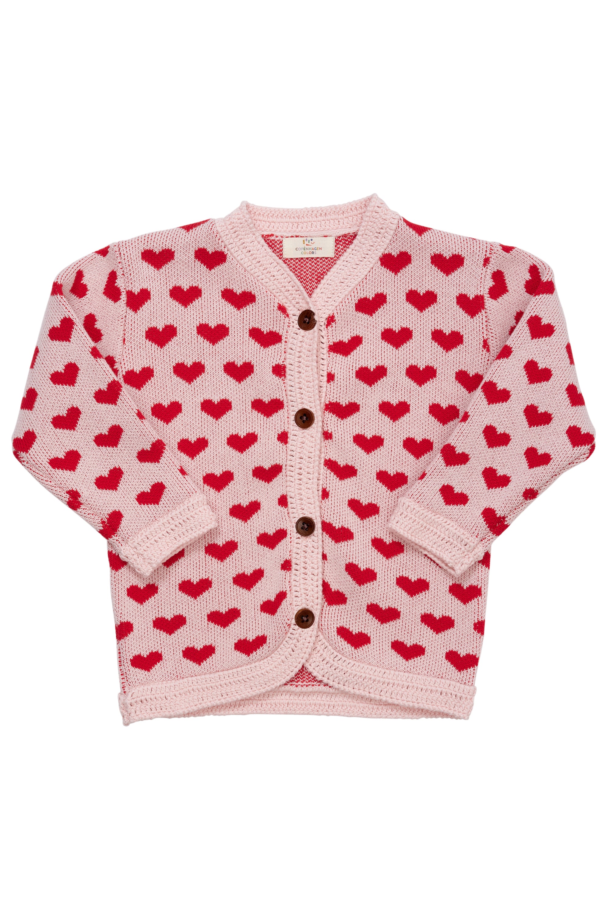 Copenhagen Colors Hjerte Cardigan – Dusty Rose Tilbud!
