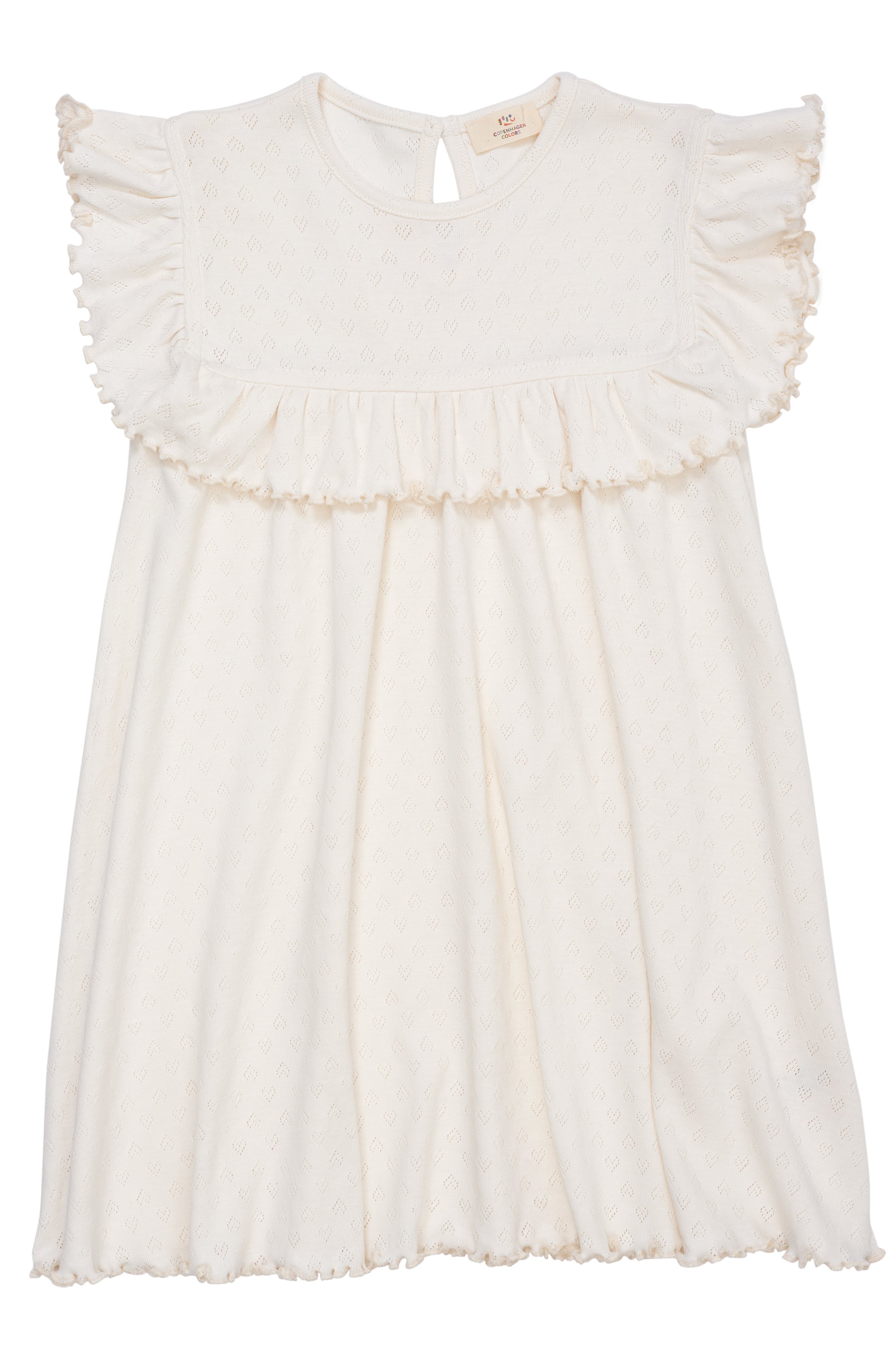 Copenhagen Colors Pointelle Hjerte Kjole – Cream – Tilbud!