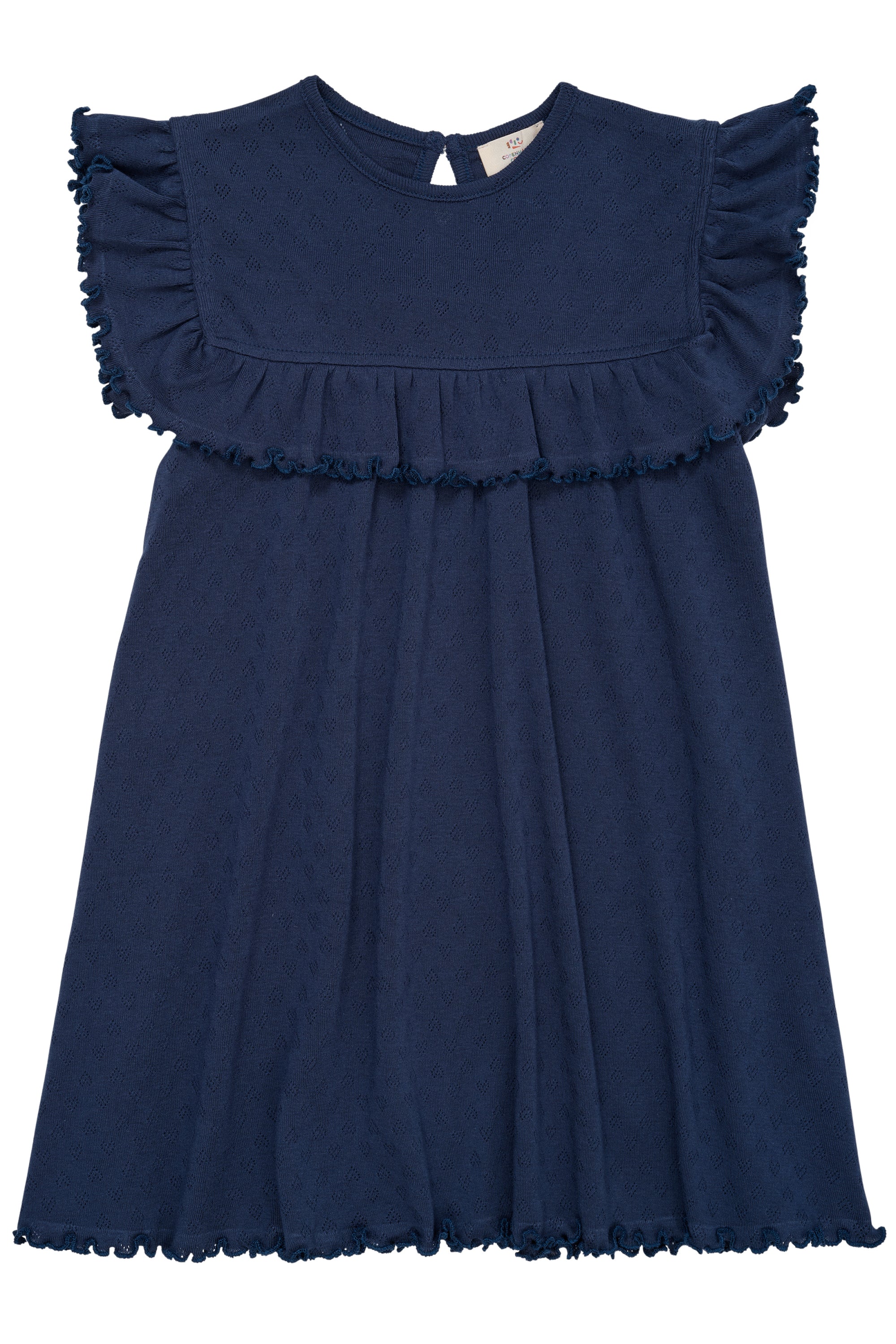 Copenhagen Colors Pointelle Hjerte Kjole – Navy Udsalg!