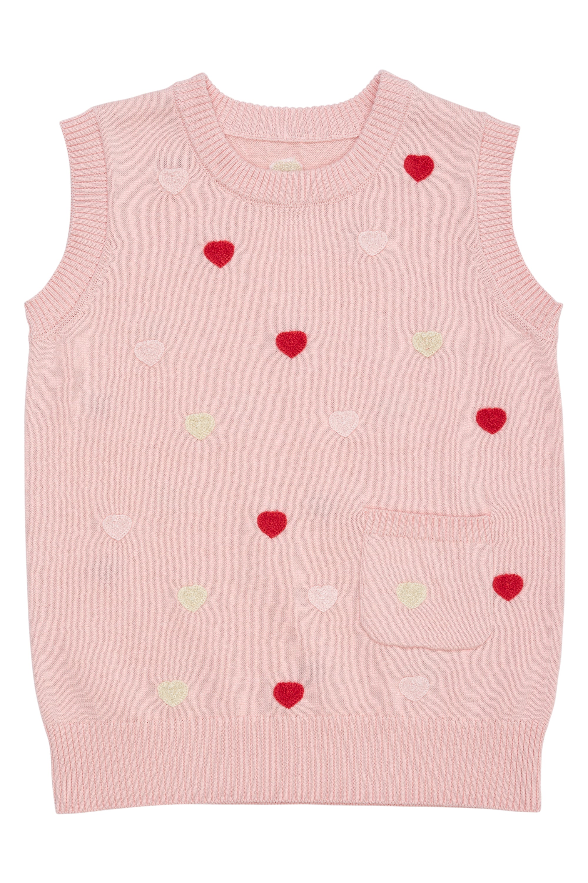 Copenhagen Colors Hjerte Strik Vest – Dusty Rose Tilbud
