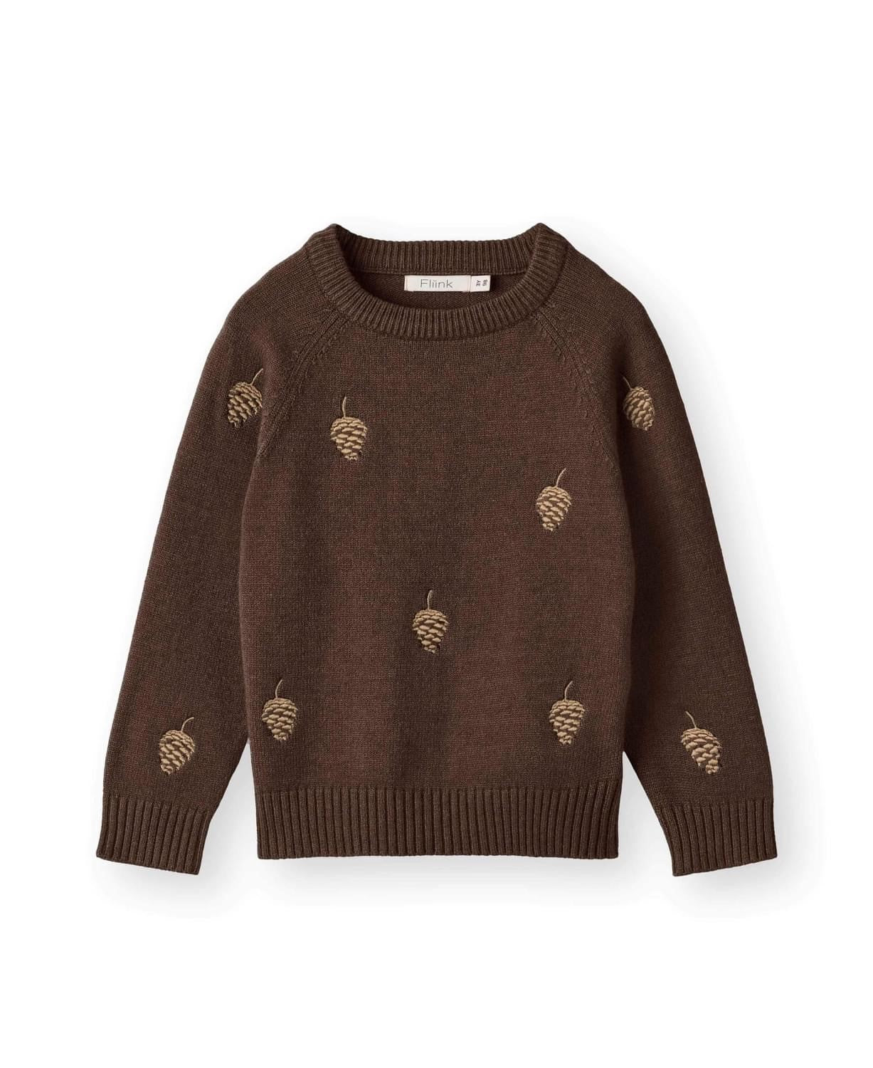 Fliink Benna Cone Pullover - Elegant Striktrøje med Broderi