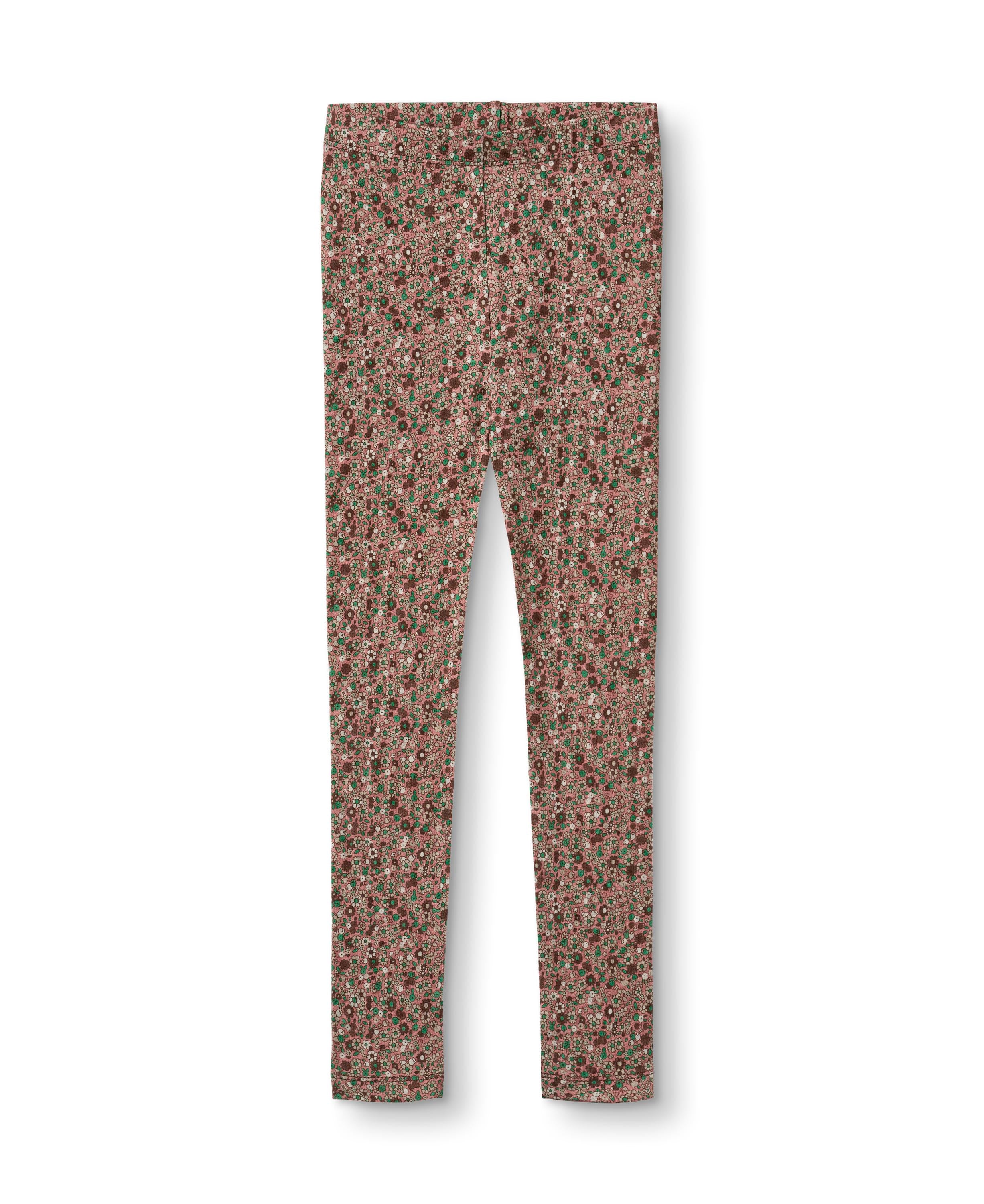 Fliink Kelly Leggings - Blomsterprint til Børn - Rose Amazone