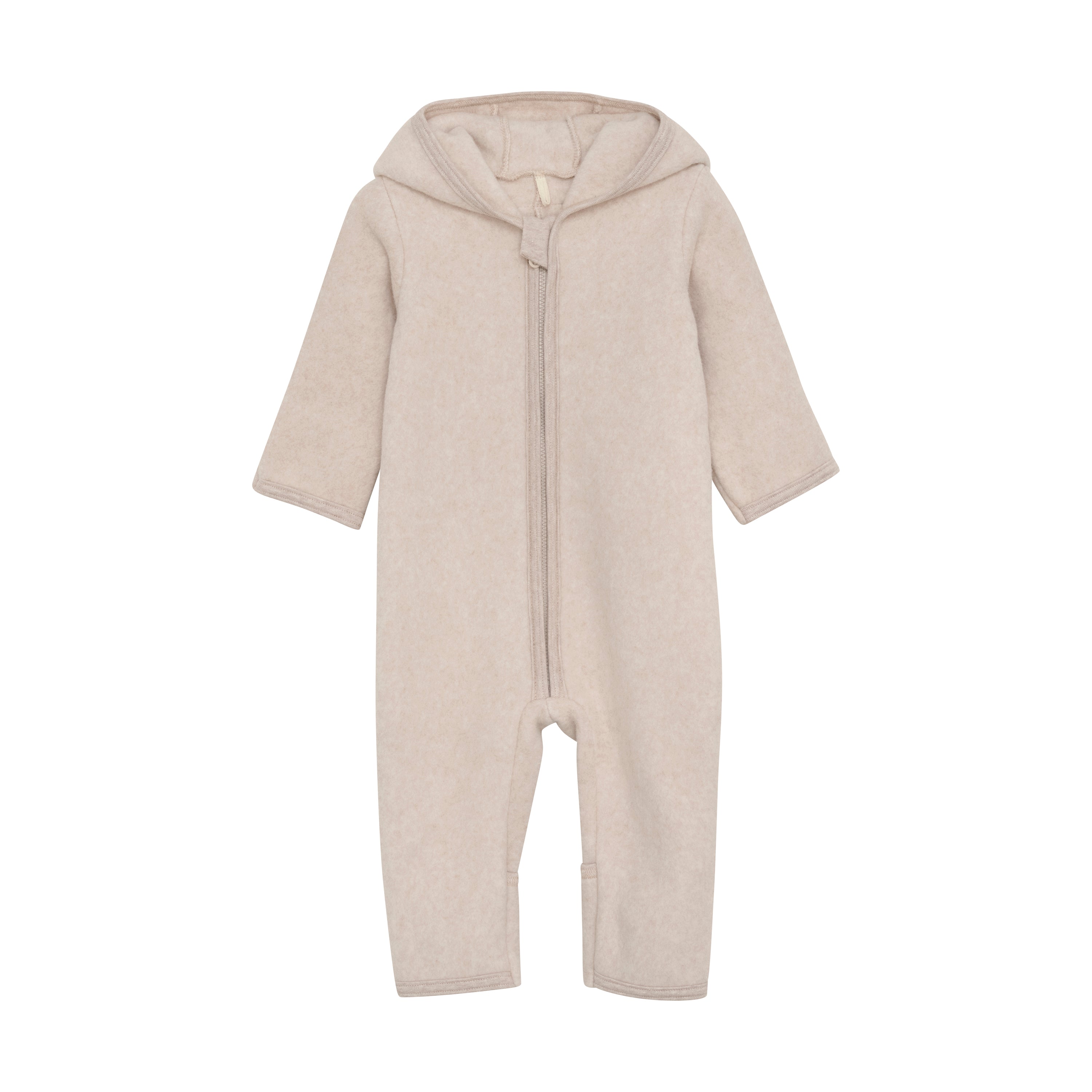 Huttelihut Mushi Baby Heldragt med Ører – Camel Melange