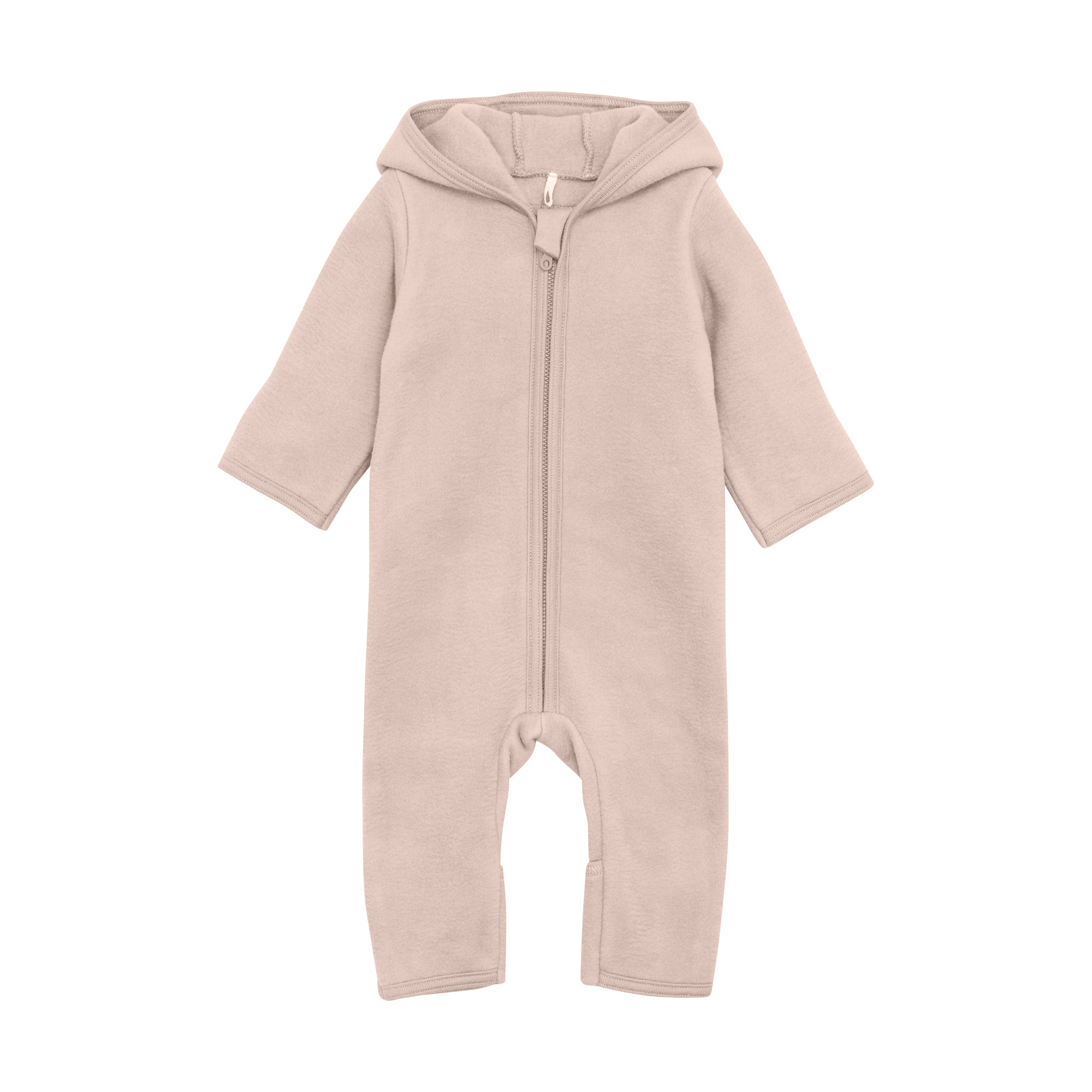 Huttelihut Mushi Baby Heldragt med Ører – Mørk Peach Tilbud!
