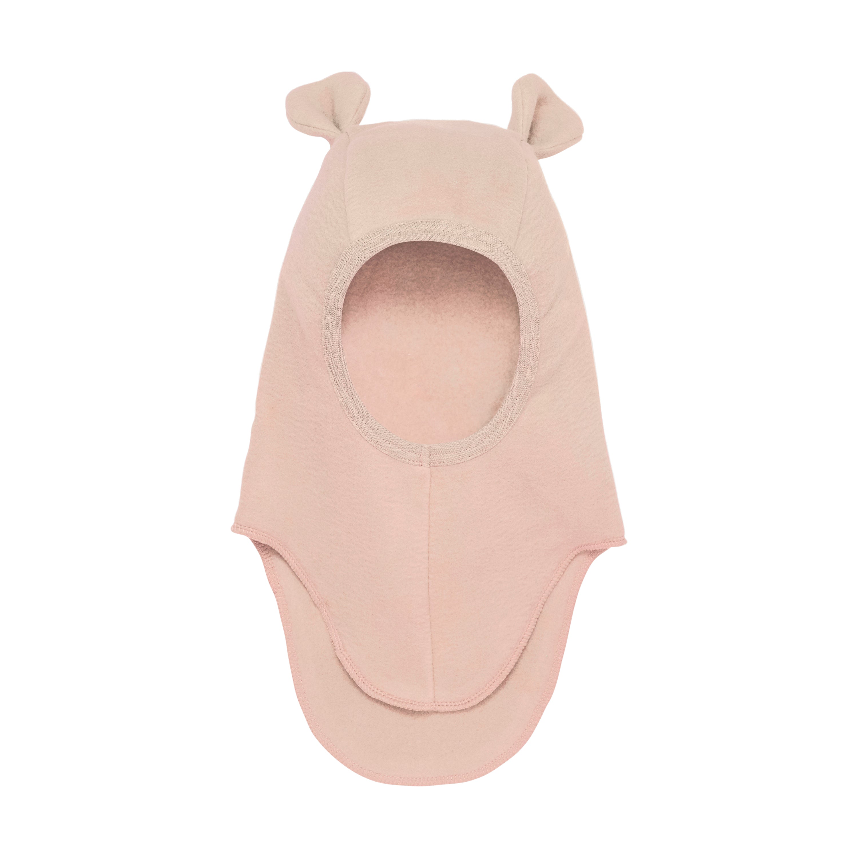 Huttelihut Elefanthue i Bomuldsfleece - Almond Peach
