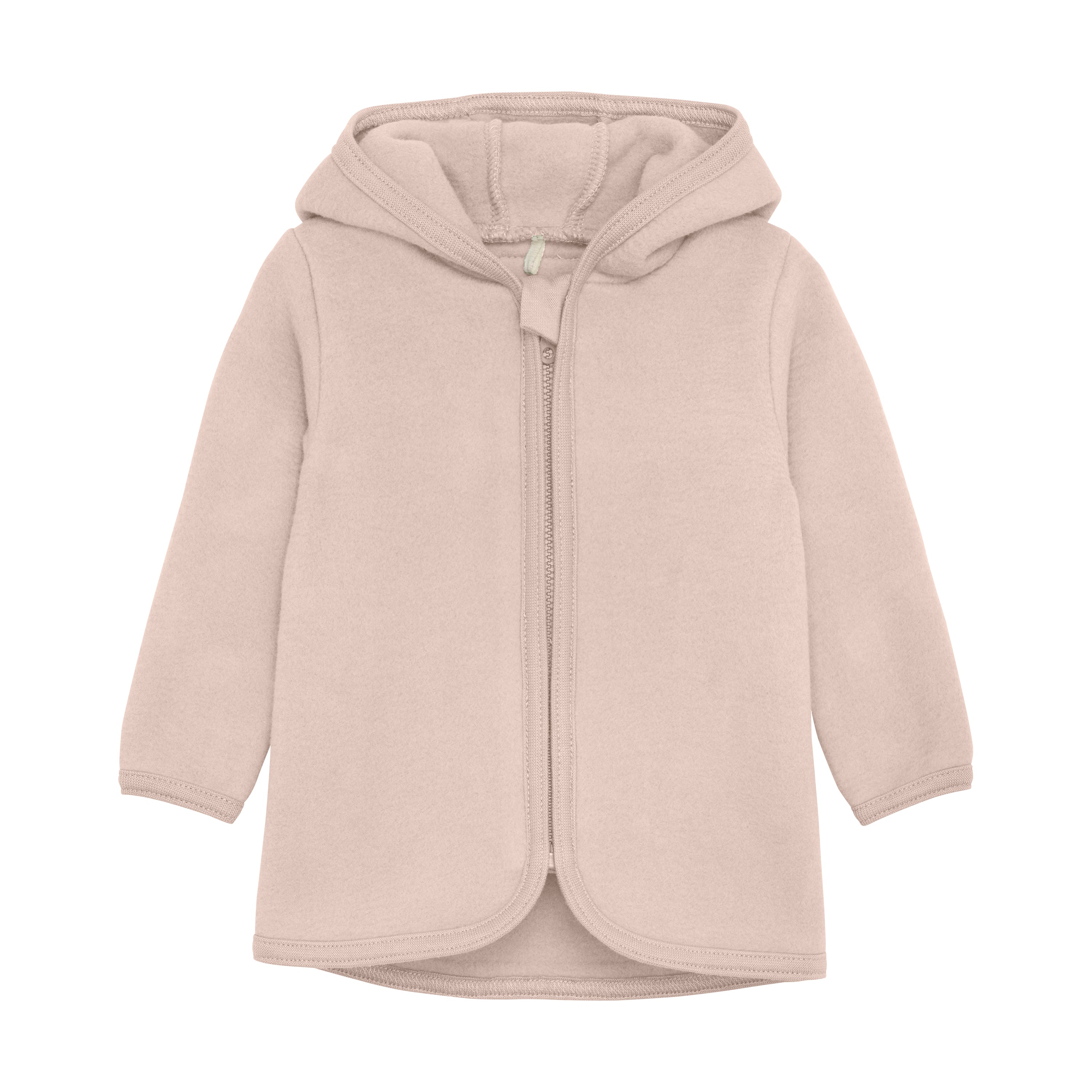 Huttelihut Babyjakke med Ører - Almond Peach - Udsalg!