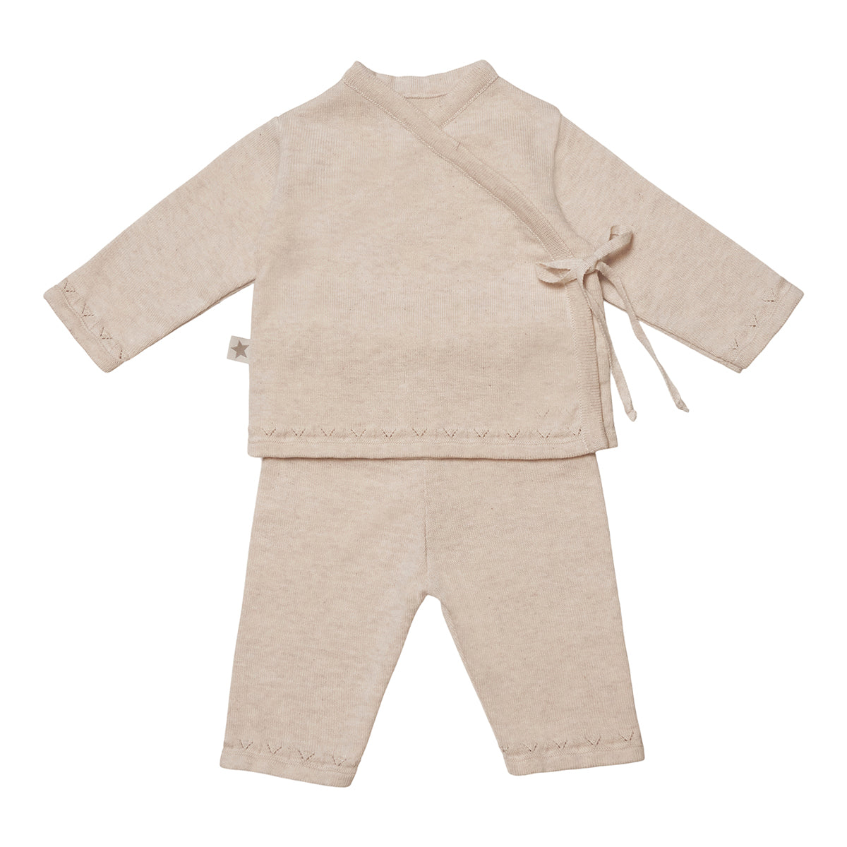 Huttelihut Lani Babysæt – Bluse & Bukser i Off White