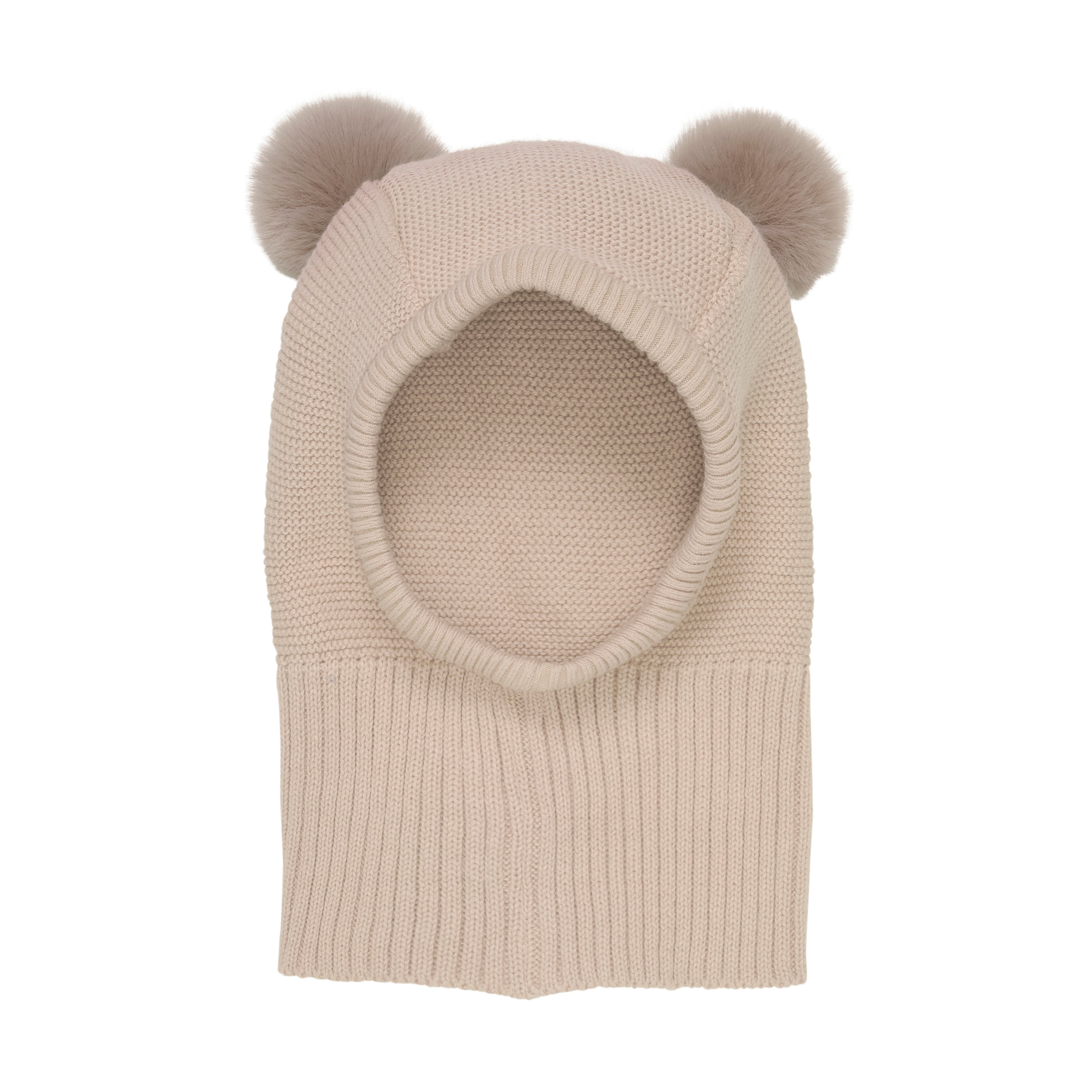 Huttelihut Elefanthue med Pompom - Lys Camel - Tilbud!