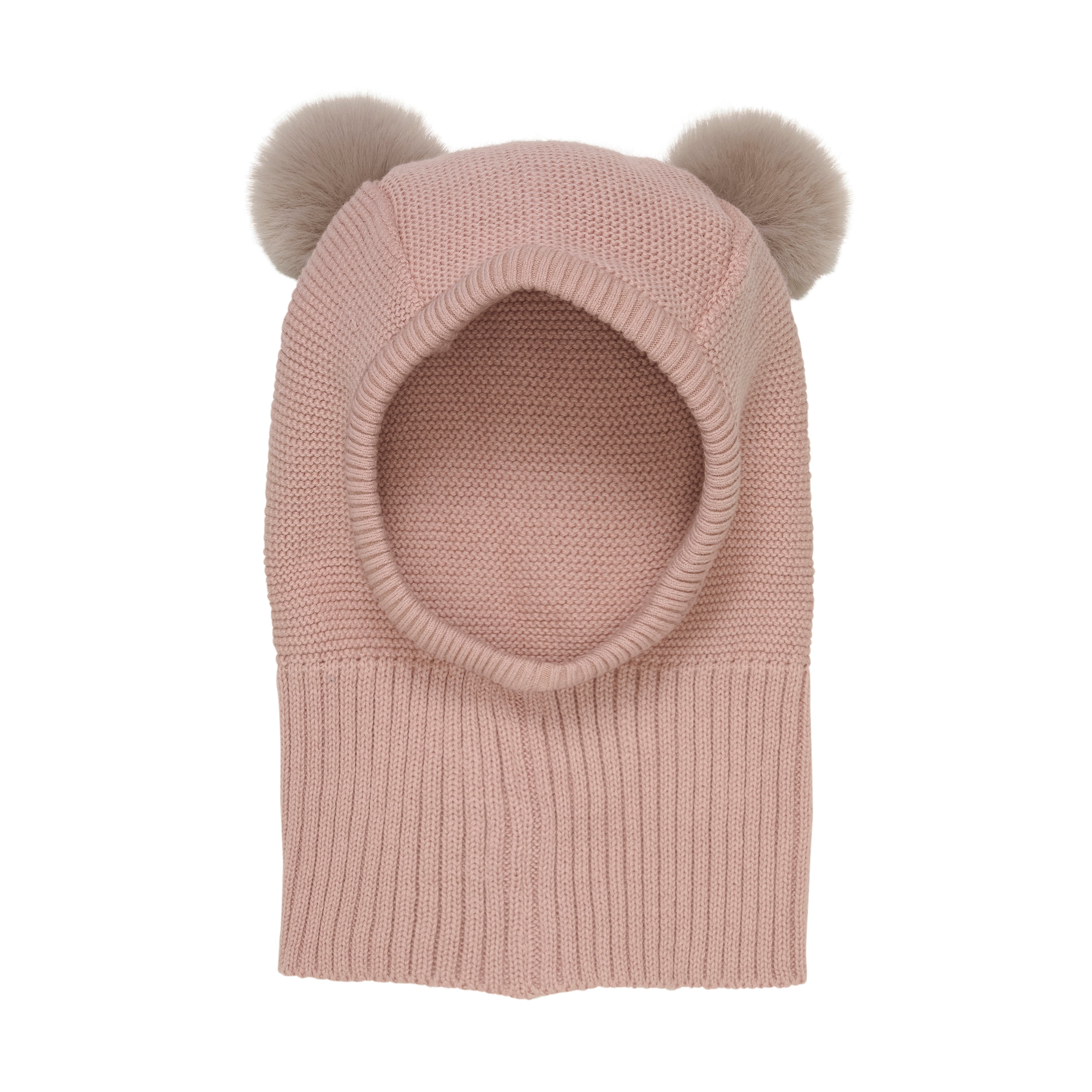 Huttelihut Elefanthue med Pompom – Mahogany Rose – Tilbud!