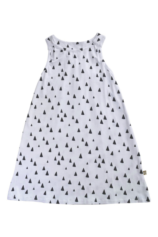 Tank-top Kjole - Hvid Med Sejlprint