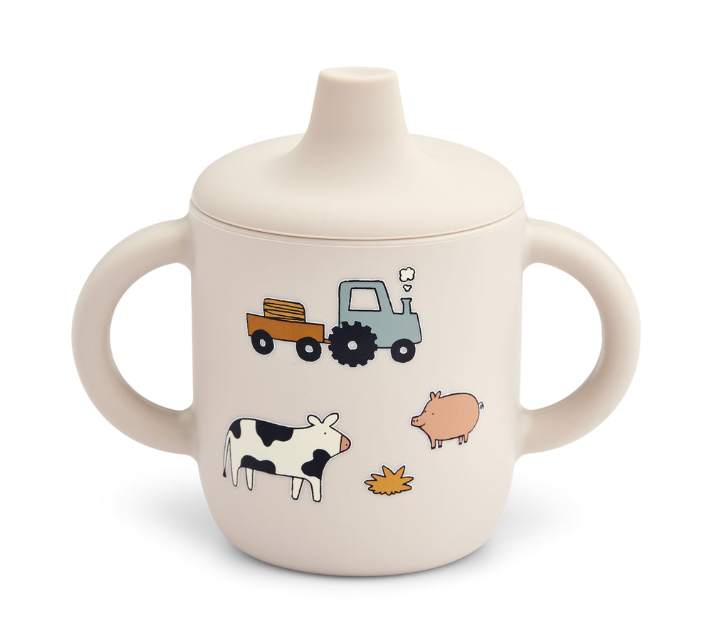Liewood Neil Silikone Sippy Kop – Farm Sandy Tilbud!