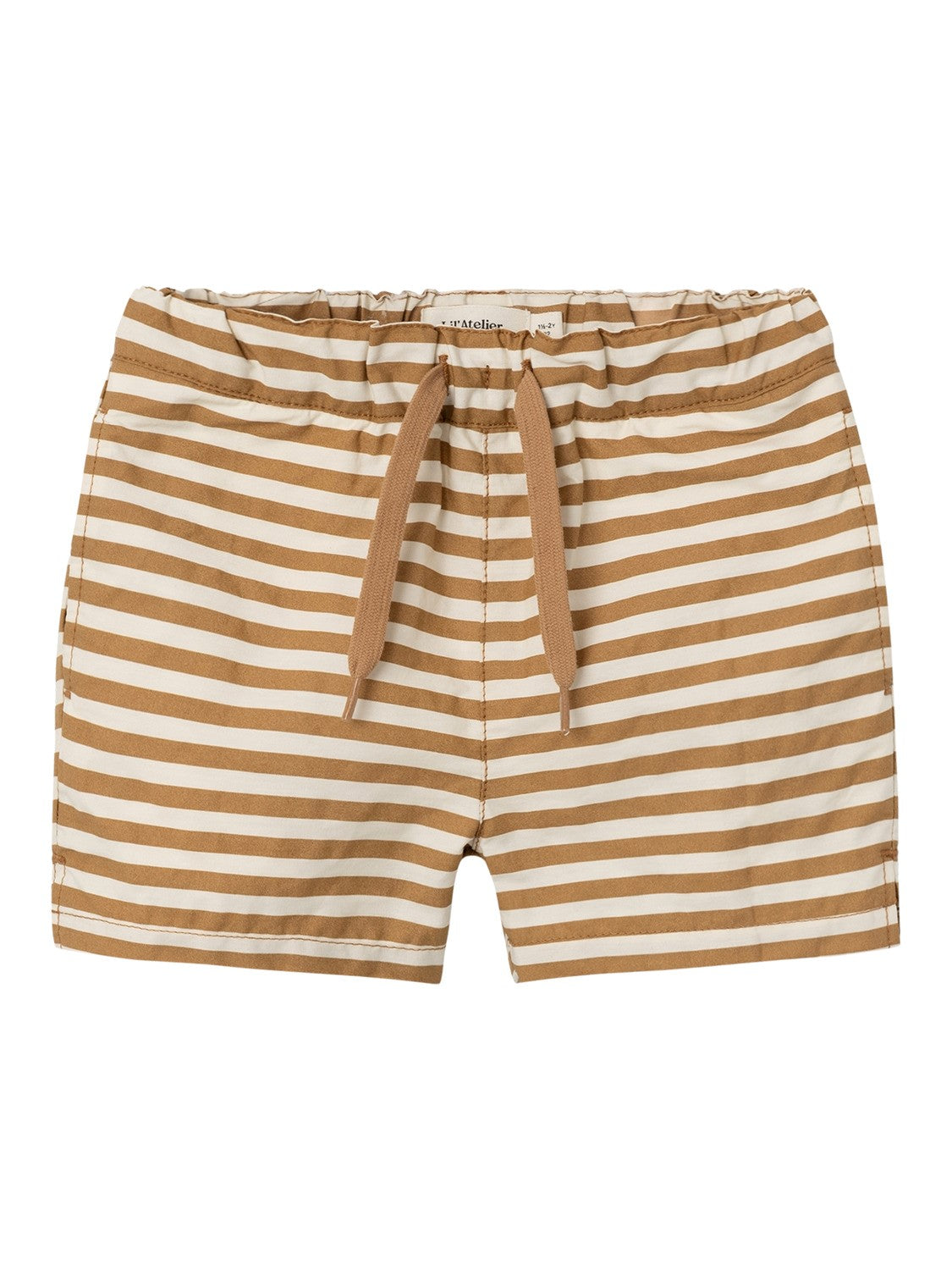 Lil Atelier Fandy Badeshorts - Chipmunk - Stribet Design