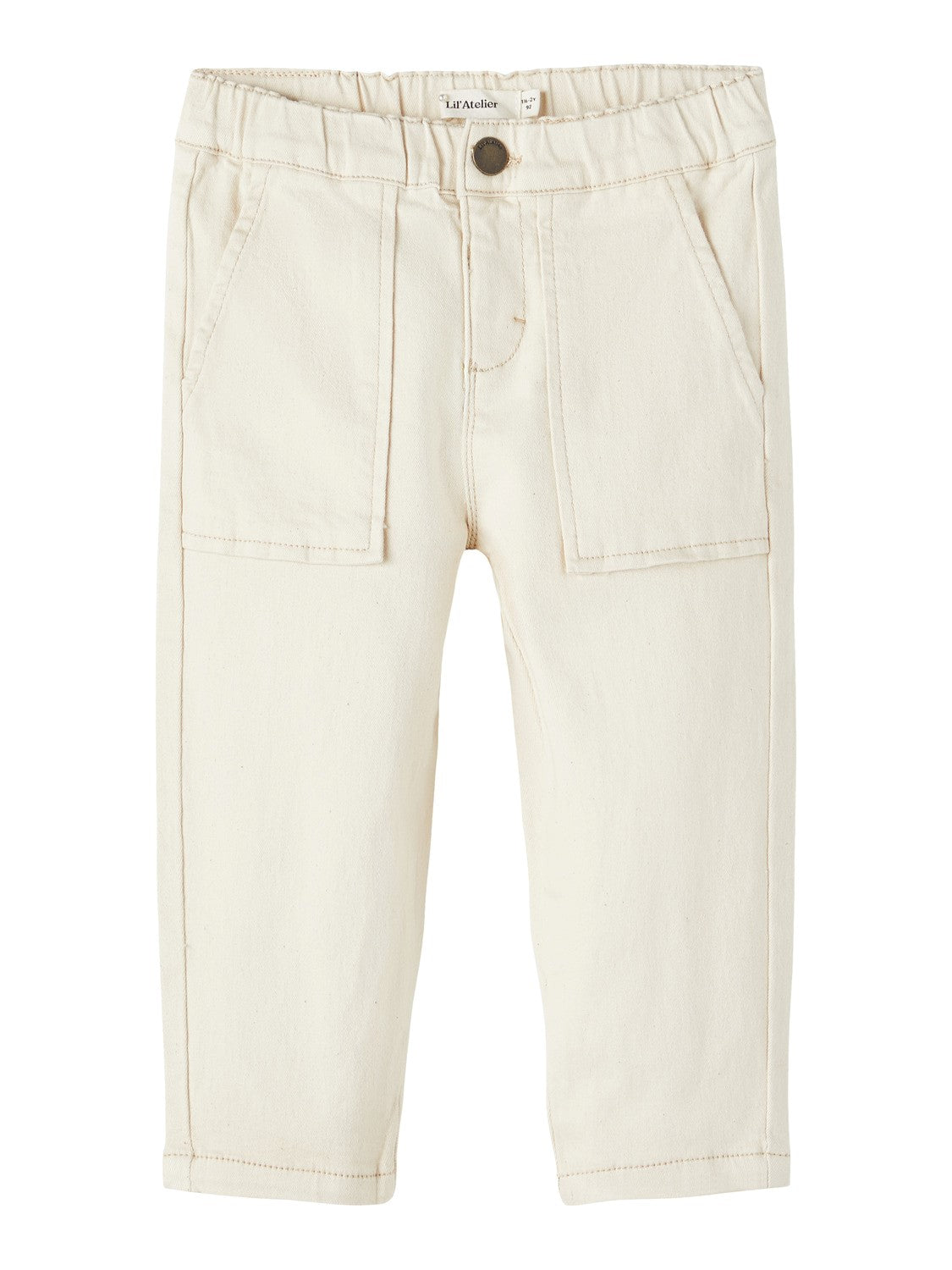 Lil Atelier Ben Loose Twill Bukser - Turtledove - Udsalg!