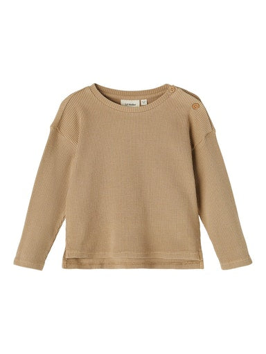Lil Atelier Økologisk Bluse i Travertine til Børn