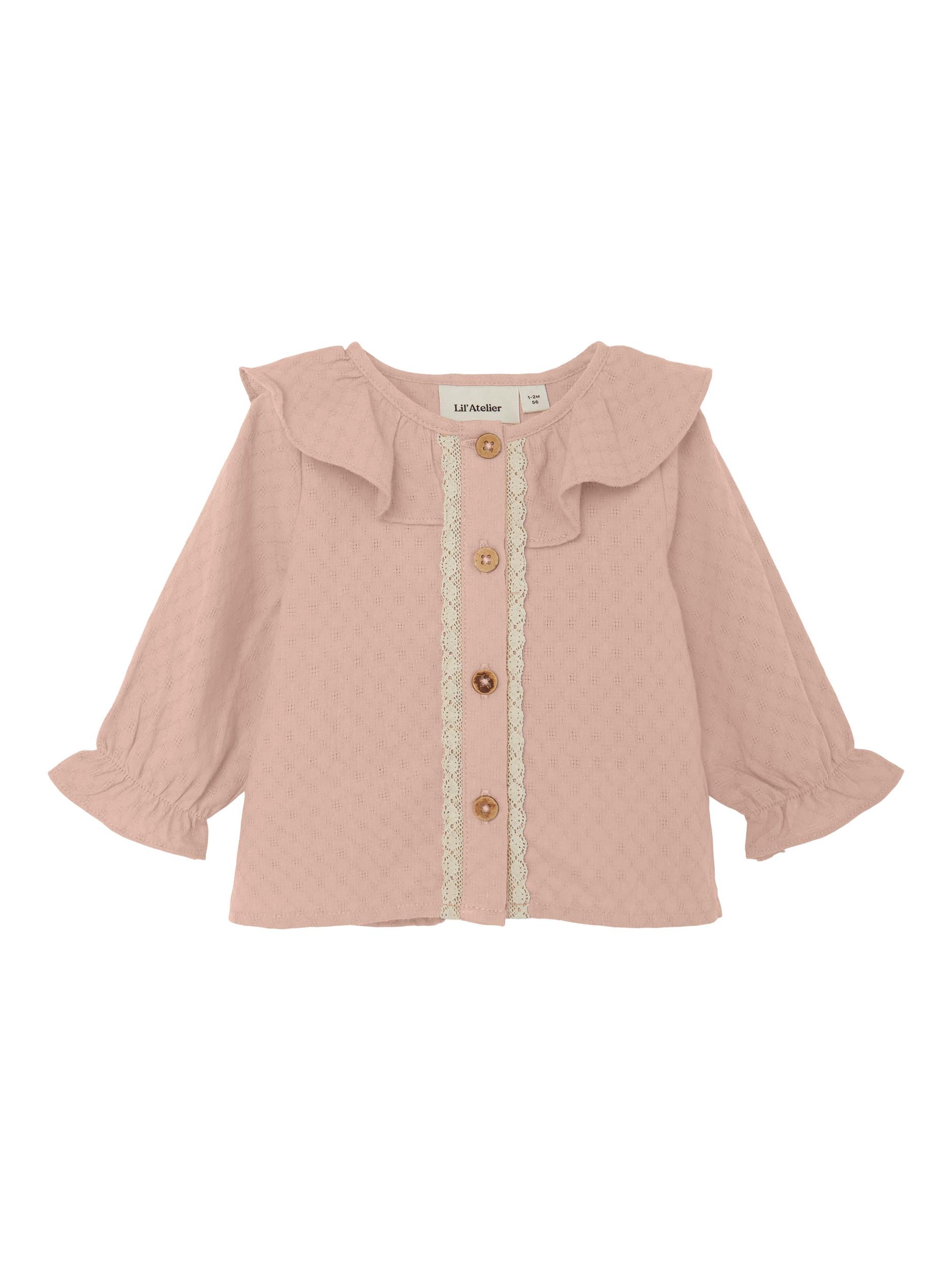 Lil Atelier Dolly Bluse – Rose Dust til Børn - Elegant Stil