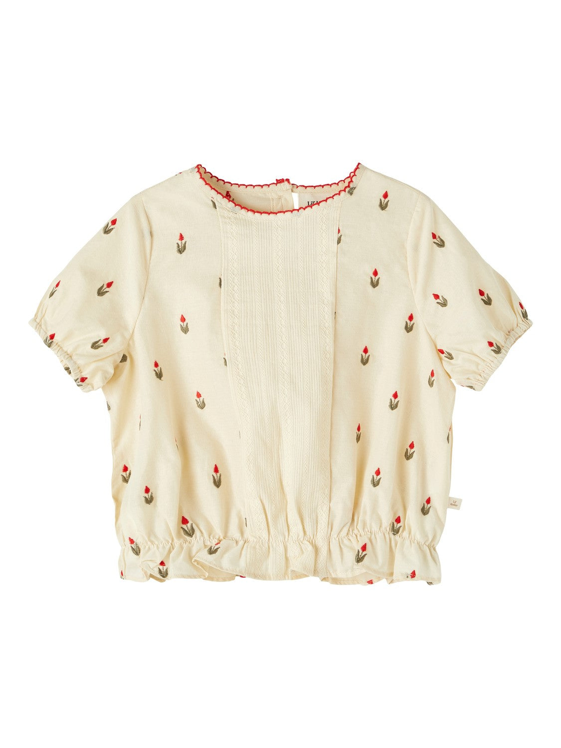 Lil Atelier Halma Bluse - Turtledove med Blomsterprint