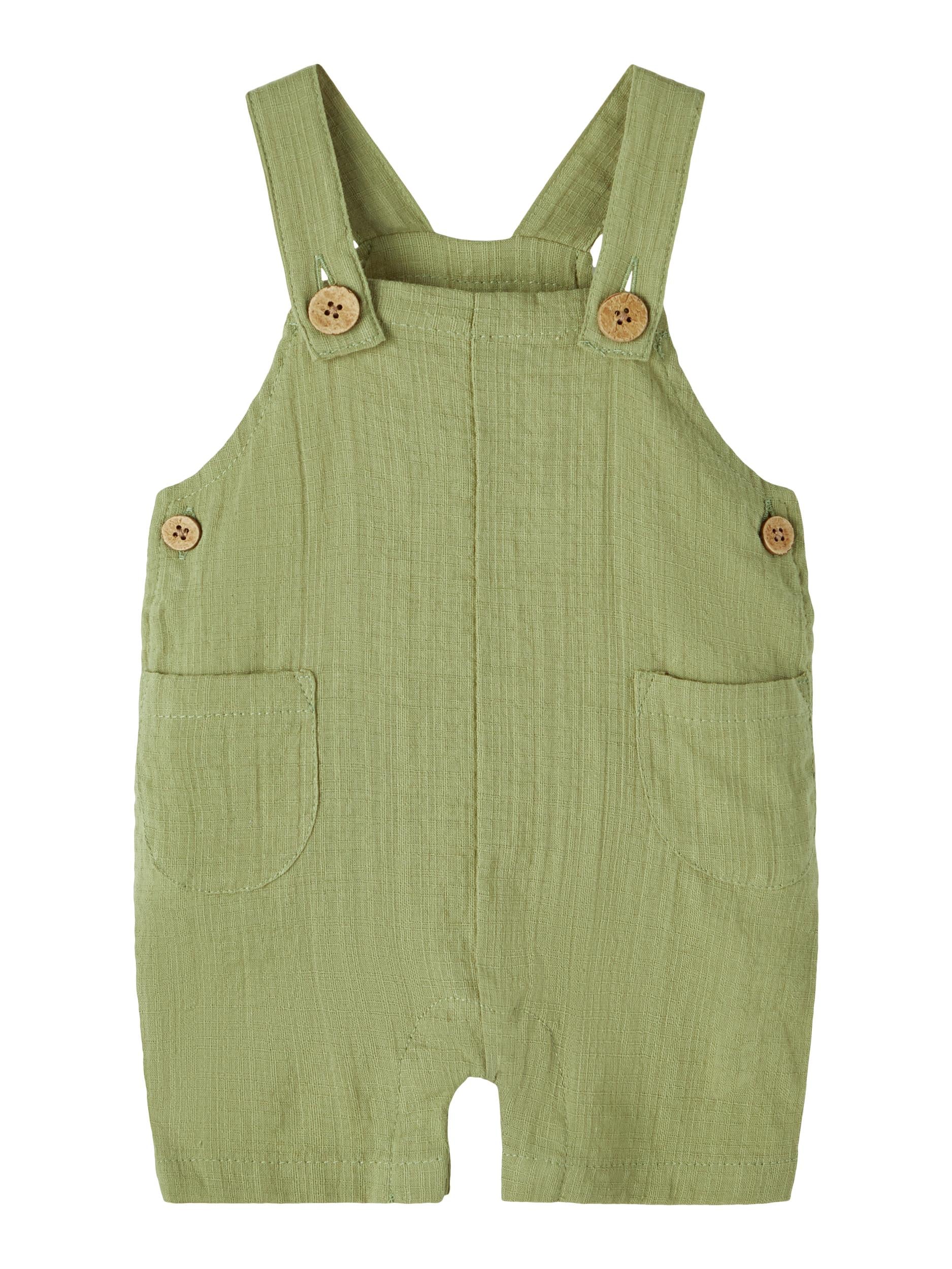 Lil Atelier Hessa Løs Overall Shorts – Sage Grøn Tilbud!