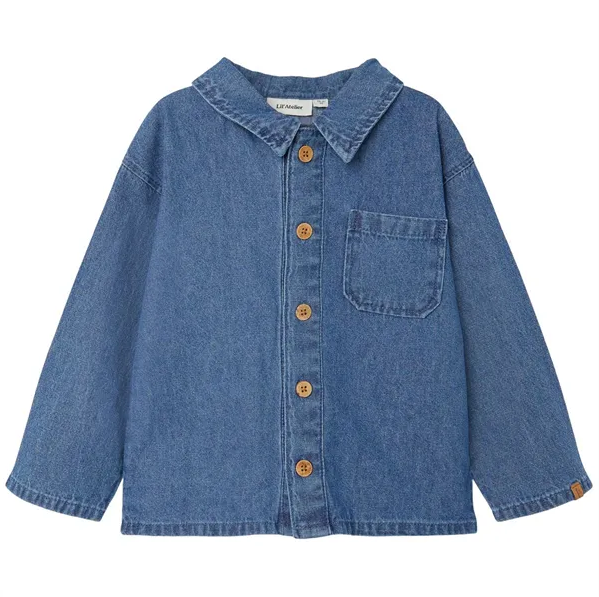 Lil Atelier Rongel Økologisk Blå Denim Skjorte – Stilfuld!