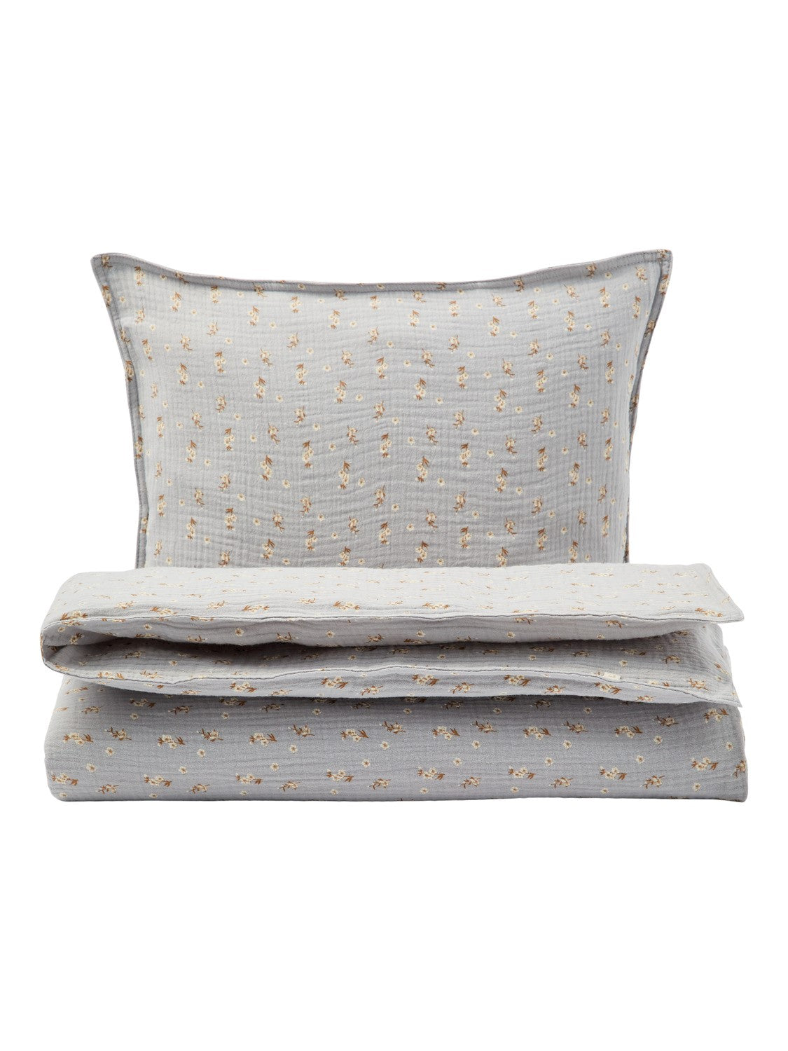 Lil Atelier Dano Baby Sengetøj med Blomsterprint i Muslin