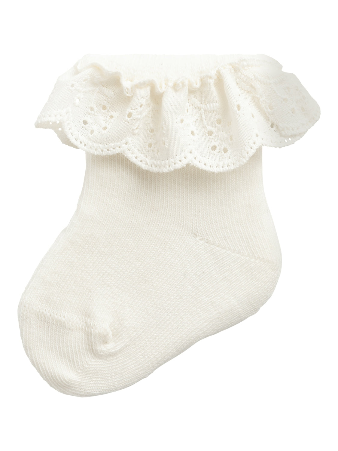 Lil Atelier – Dertrud Baby Ankelstrømper med Blondekant